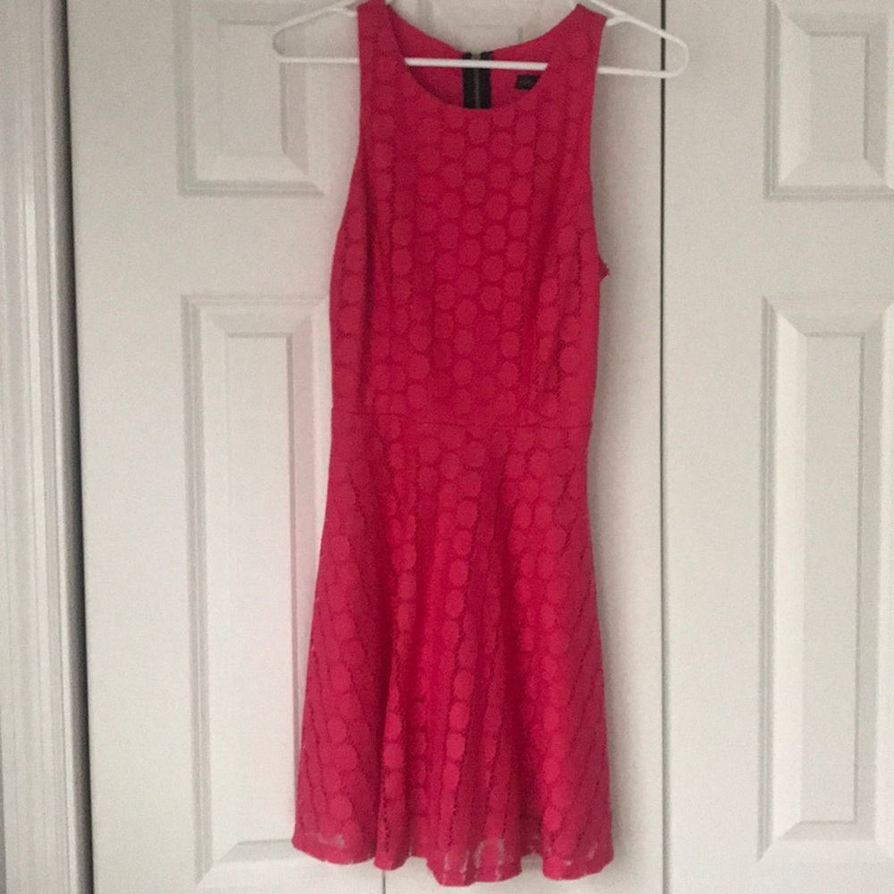 Hot pink sleeveless dress